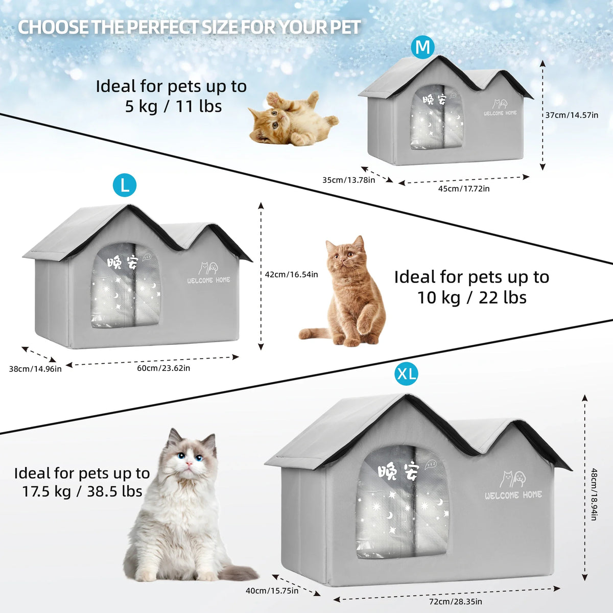 Casa refrigerante para gatos y perros