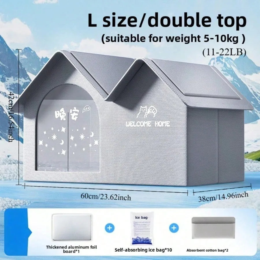 Casa refrigerante para gatos y perros